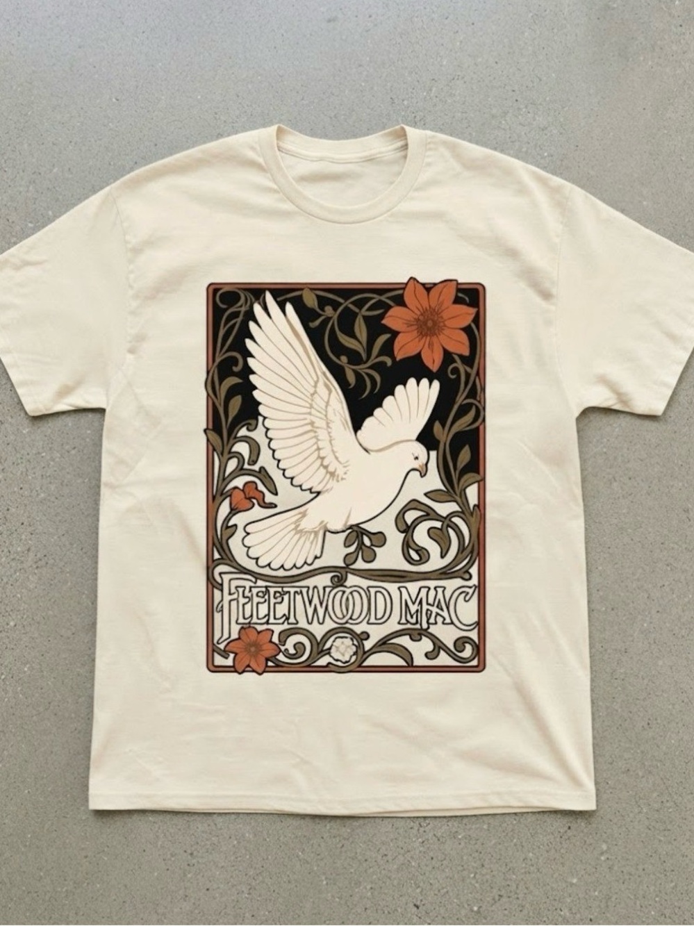 Fleetwood Mac Dove Art Nouveau Gildan T-shirt